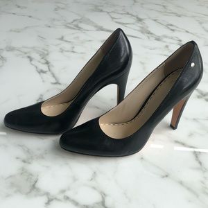 Coach black leather pumps